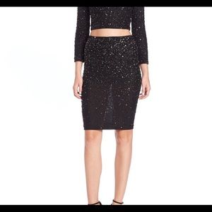 Alice + Olivia black sequin skirt